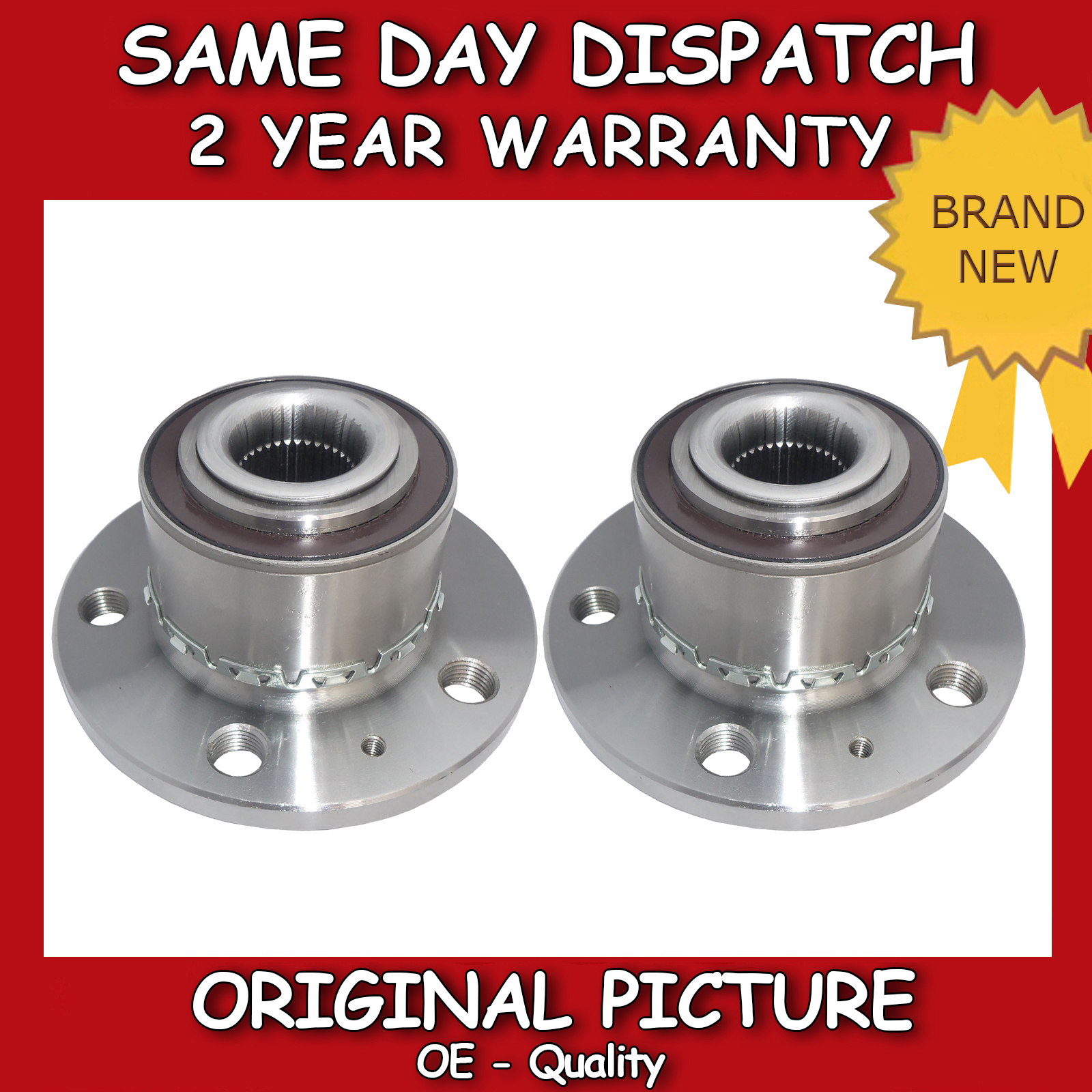 HUB PAIR AUDI A1,A2  FRONT WHEEL BEARING 2000>on WITH ABS NEW 2x 